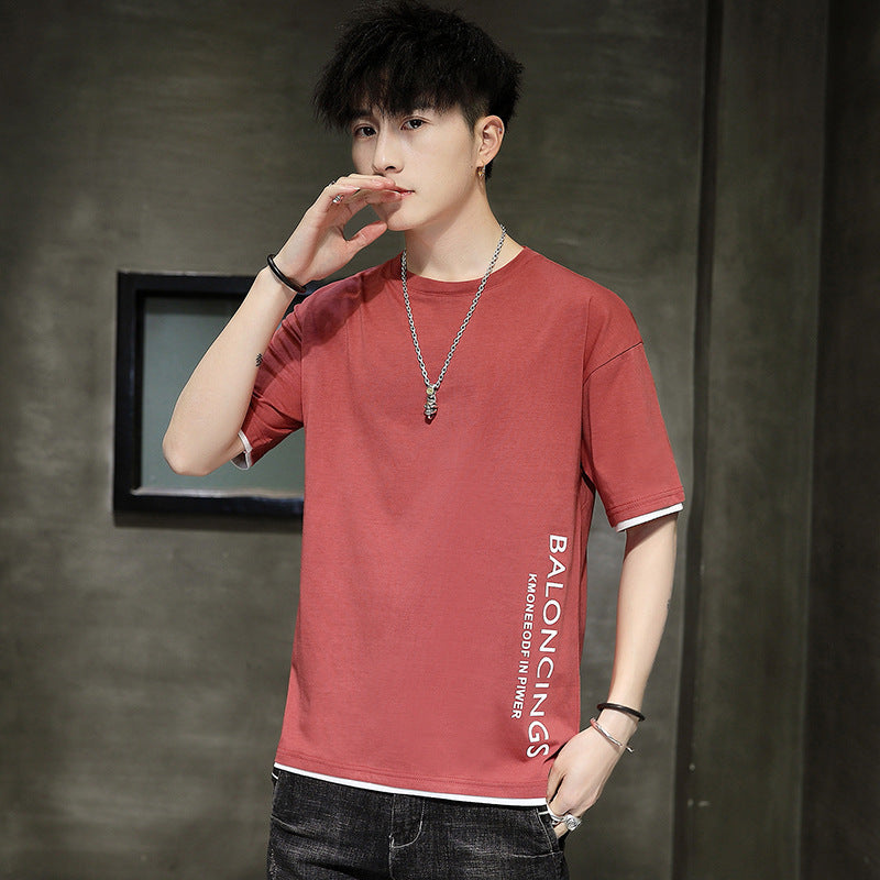 Men's Loose Casual All-Match Crew-Neck Short-Sleeve