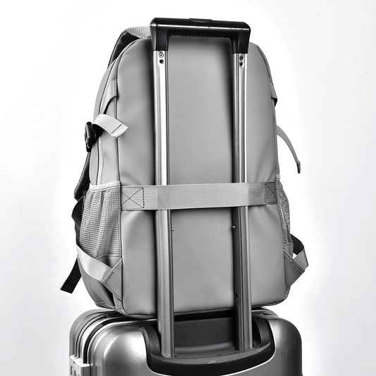 Mens Large-capacity Solid-color Minimalist Business Backpack