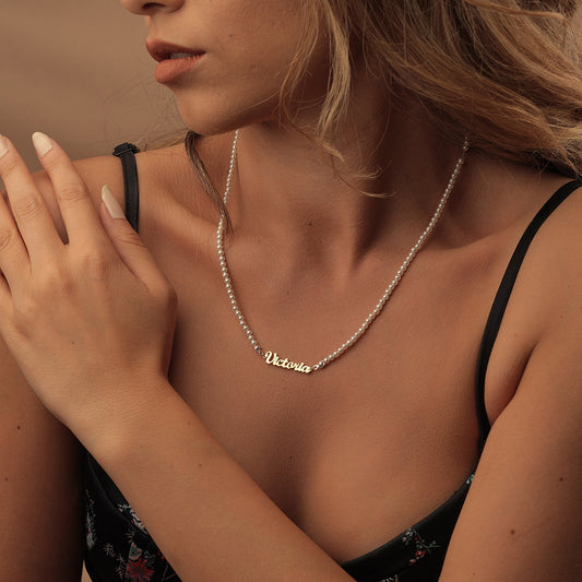 DIY Personalized English Name Design Titanium Steel Necklace