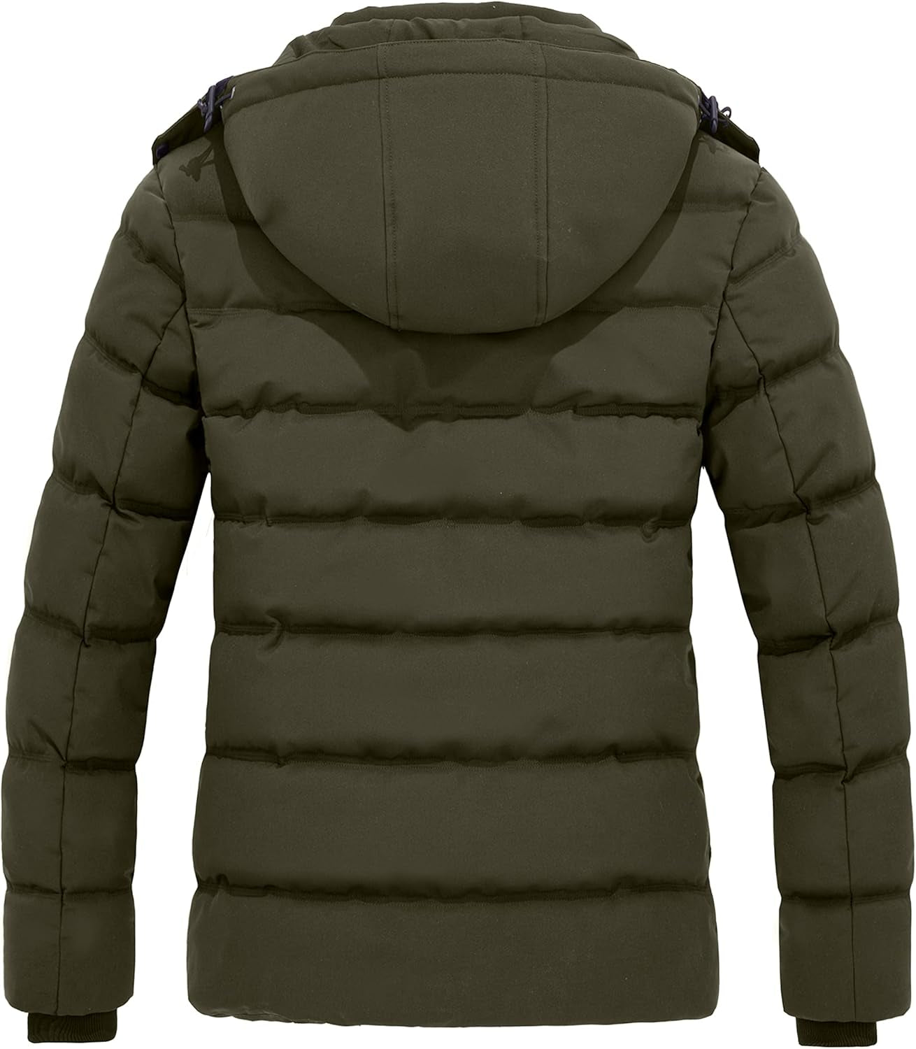 Women'S Hooded Warm Winter Coat Quilted Thicken Puffer Jacket with Removable Hood