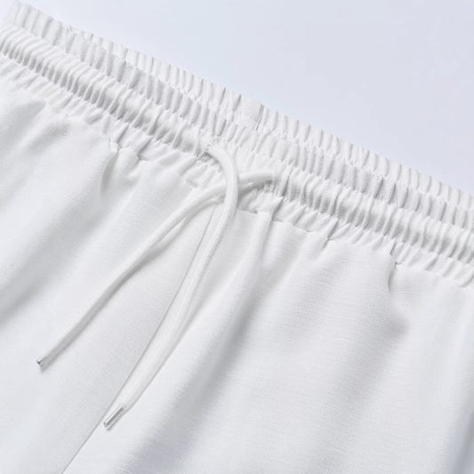 Men's Casual Formal Shirt And Shorts Set