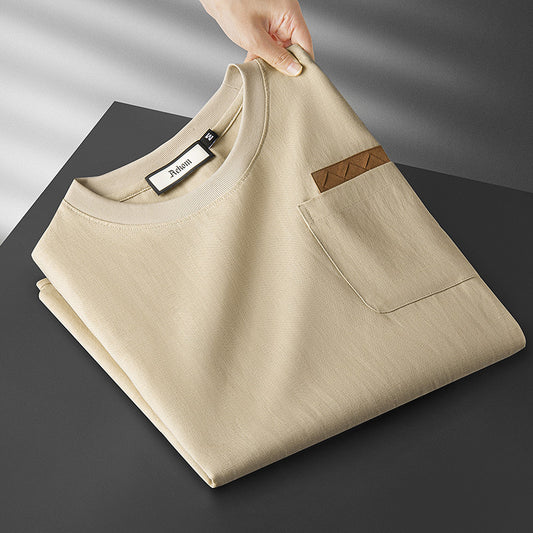 Lightweight Ice Silk Linen Men's Short-Sleeve T-Shirt