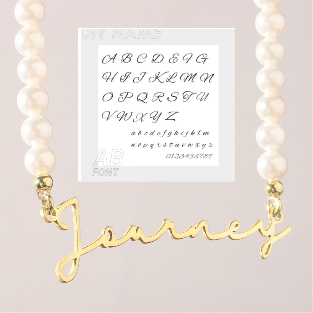 DIY Personalized English Name Design Titanium Steel Necklace