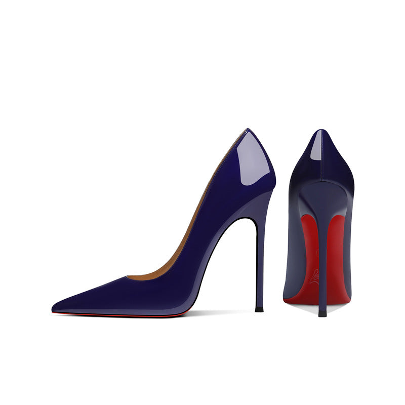 Summer 8cm Wine-Red High Heels For Women