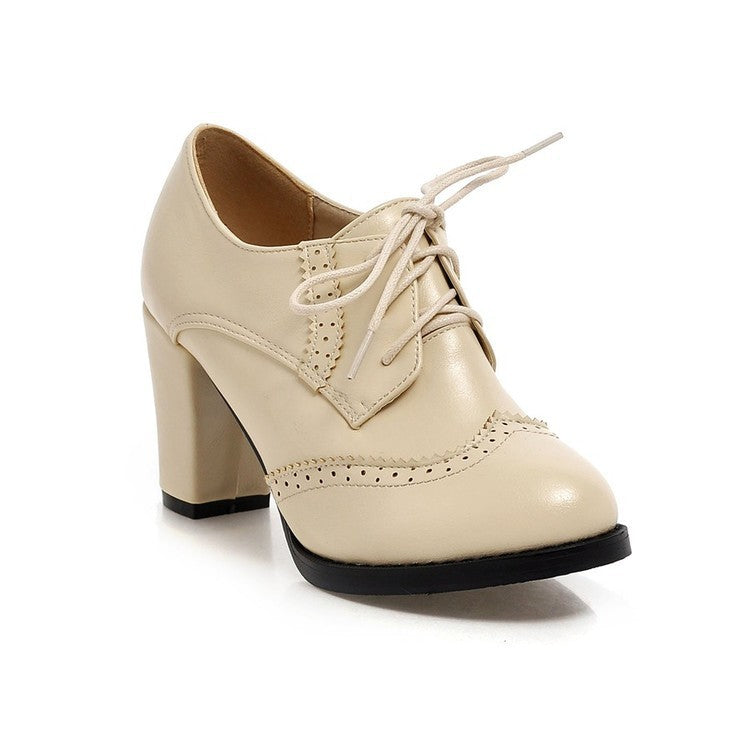 Women's Fashion Chunky-Heel British-Style High-Heel Boots
