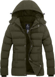 Women'S Hooded Warm Winter Coat Quilted Thicken Puffer Jacket with Removable Hood