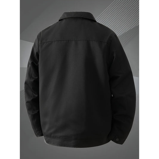 Men's Solid-Colored Slim-Fit Casual Jacket