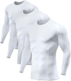 Men'S UPF 50+ Long Sleeve Compression Shirts, Water Sports Rash Guard Base Layer, Athletic Workout Shirt