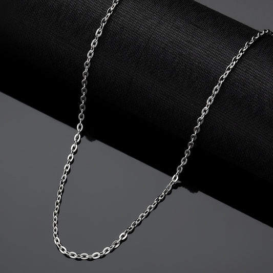 Titanium Steel Single-strand Necklace With An O-link Chain Designversatile And Easy To Style