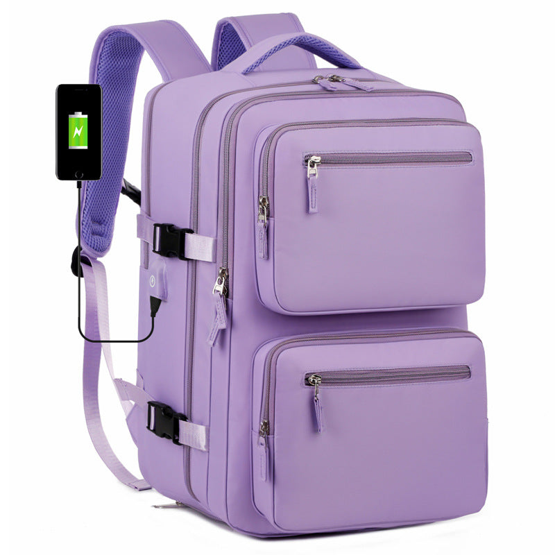 Mens Large-Capacity Business Backpack With Dry-Wet Separation Compartments