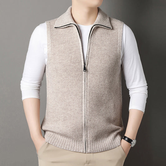 Men's AutumnWinter Zippered Casual Vest
