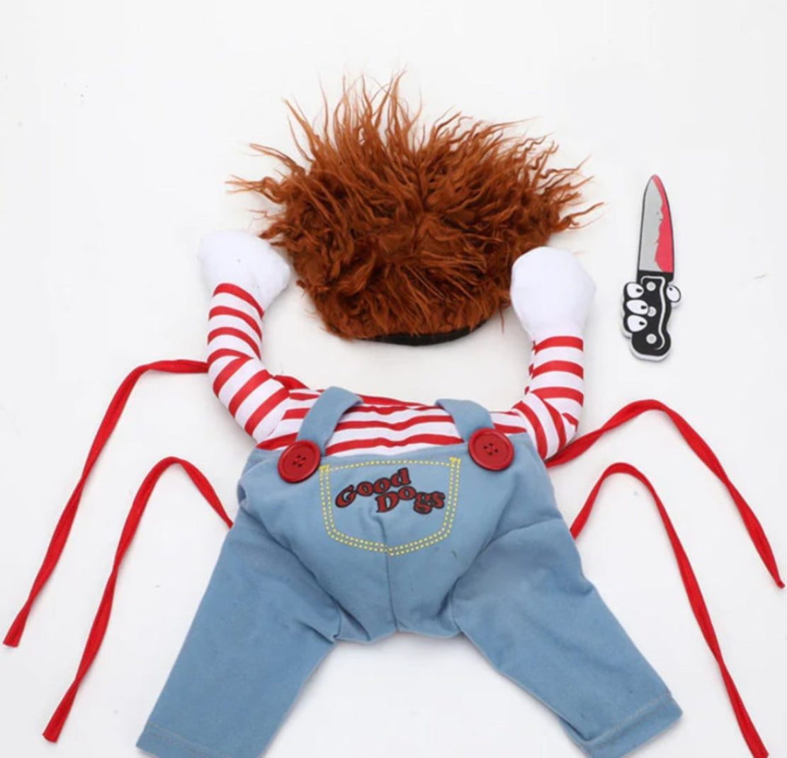 Halloween Dog Costume!๐ถ (Chucky)