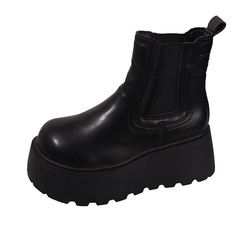 Women's Fashion British-style Chunky-sole Ankle Boots