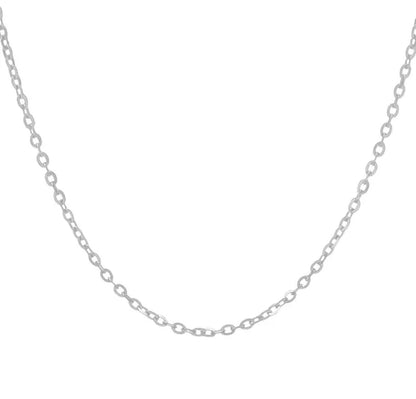 Titanium Steel Single-strand Necklace With An O-link Chain Designversatile And Easy To Style