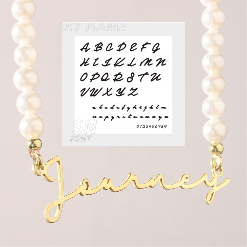DIY Personalized English Name Design Titanium Steel Necklace