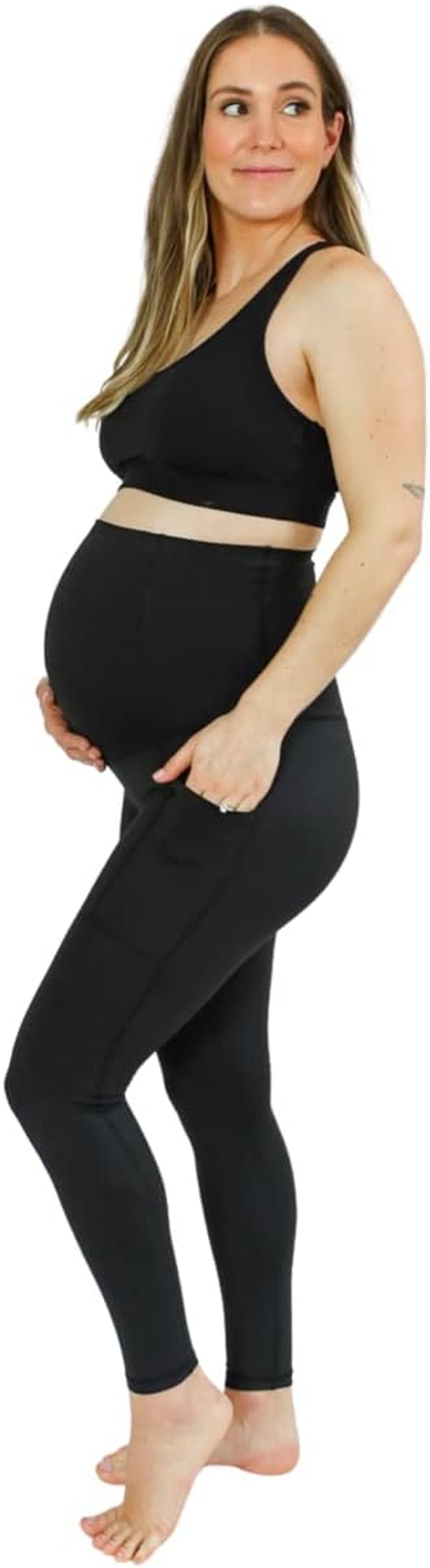 Women’S Active Maternity to Postpartum Leggings with Pockets