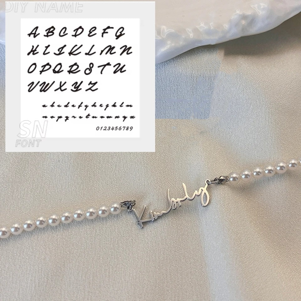 DIY Personalized English Name Design Titanium Steel Necklace