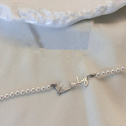 DIY Personalized English Name Design Titanium Steel Necklace