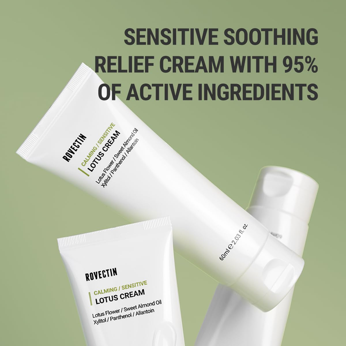 Calming Lotus Water Cream - Lightweight Moisturizer Face Cream for Oily, Combination Skin | 75% Lotus Water Extract for Skin Purifying, Anti-Aging | Vegan Korean Skincare (2.03 Fl Oz, 60Ml)
