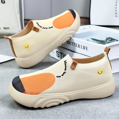 Solid Color Polyurethane Painted Casual Shoes