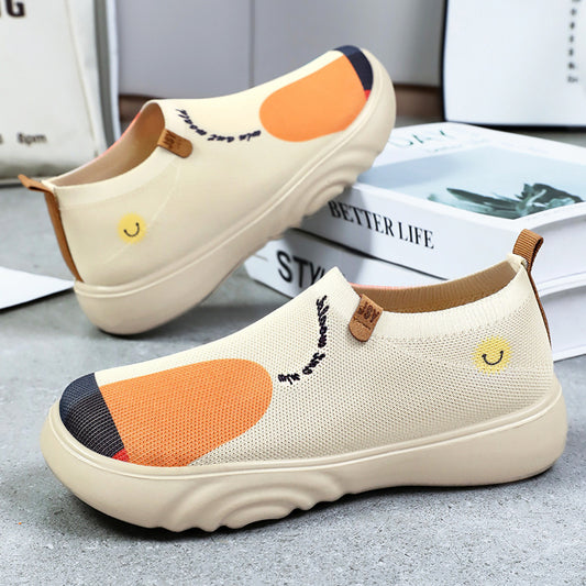 Solid Color Polyurethane Painted Casual Shoes