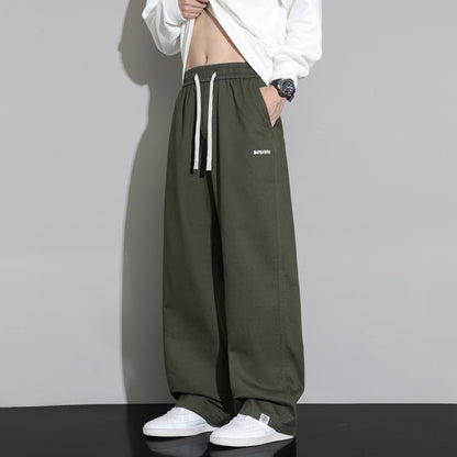 Loose-fitting Versatile Straight-leg Wide-leg Mens Trousers