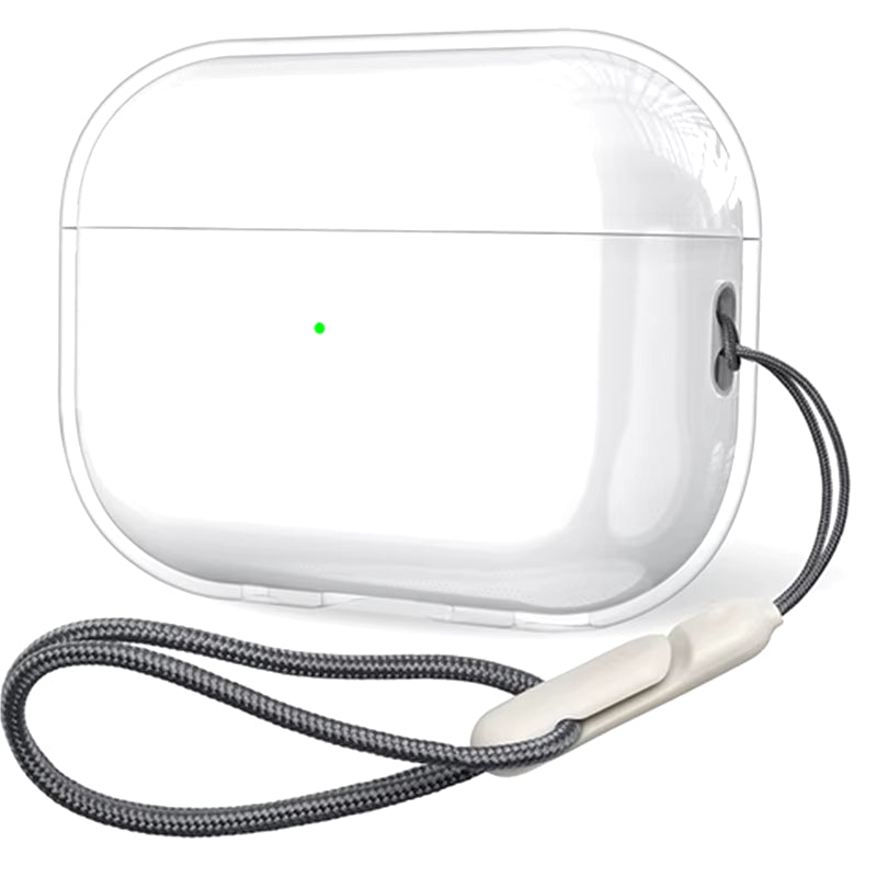 Clear Soft TPU Earphone Case with Lanyard Strap for Airpods Pro 2 3 2025 2Nd Generation Air Pods 3 2 1 4 2024 Cover Accessories