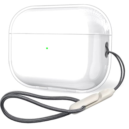 Clear Soft TPU Earphone Case with Lanyard Strap for Airpods Pro 2 3 2025 2Nd Generation Air Pods 3 2 1 4 2024 Cover Accessories