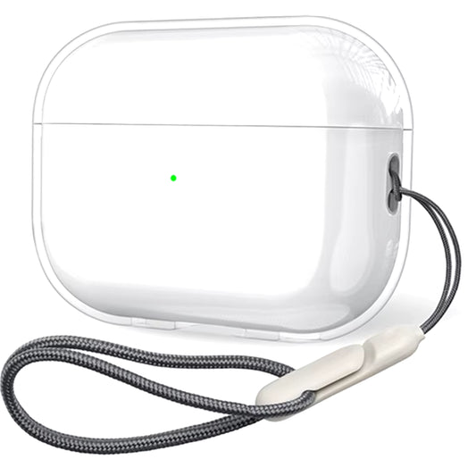 Clear Soft TPU Earphone Case with Lanyard Strap for Airpods Pro 2 3 2025 2Nd Generation Air Pods 3 2 1 4 2024 Cover Accessories