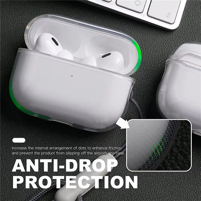 Clear Soft TPU Earphone Case with Lanyard Strap for Airpods Pro 2 3 2Nd Generation Air Pods 4 3 1 3Rd 2024 Gen Cover Accessories