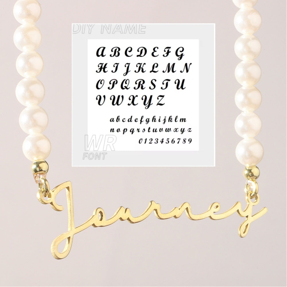 DIY Personalized English Name Design Titanium Steel Necklace