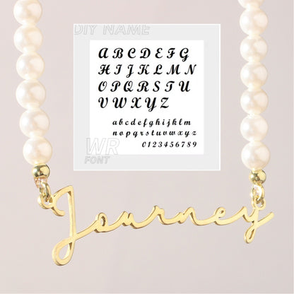 DIY Personalized English Name Design Titanium Steel Necklace