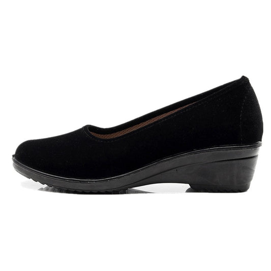 Workwear Soft-soled Black Womens Shoes