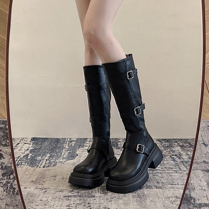 Women's Fashionable Retro Casual Knee-High Boots