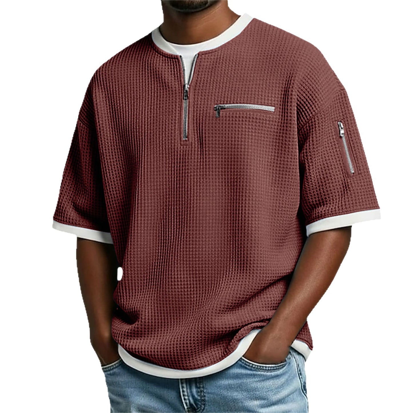 Men's Short-sleeve Polo Shirt Casual And Loose-fitting T-shirt