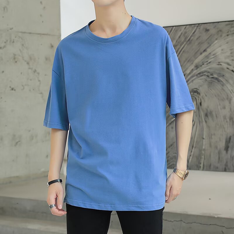 Men's Fashionable Simple Loose Casual Short-Sleeve