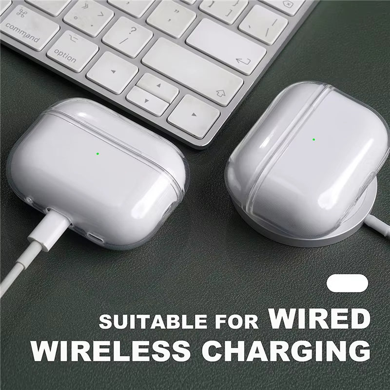 Clear Soft TPU Earphone Case with Lanyard Strap for Airpods Pro 2 3 2025 2Nd Generation Air Pods 3 2 1 4 2024 Cover Accessories