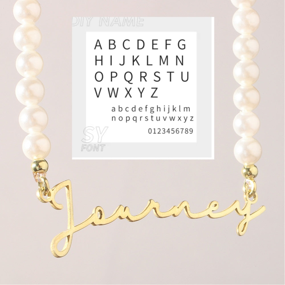 DIY Personalized English Name Design Titanium Steel Necklace