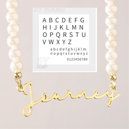 DIY Personalized English Name Design Titanium Steel Necklace