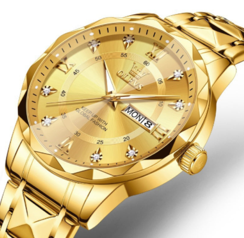 OLEVS Brand 2025 New Men's Luminous Waterproof Business Quartz Watch