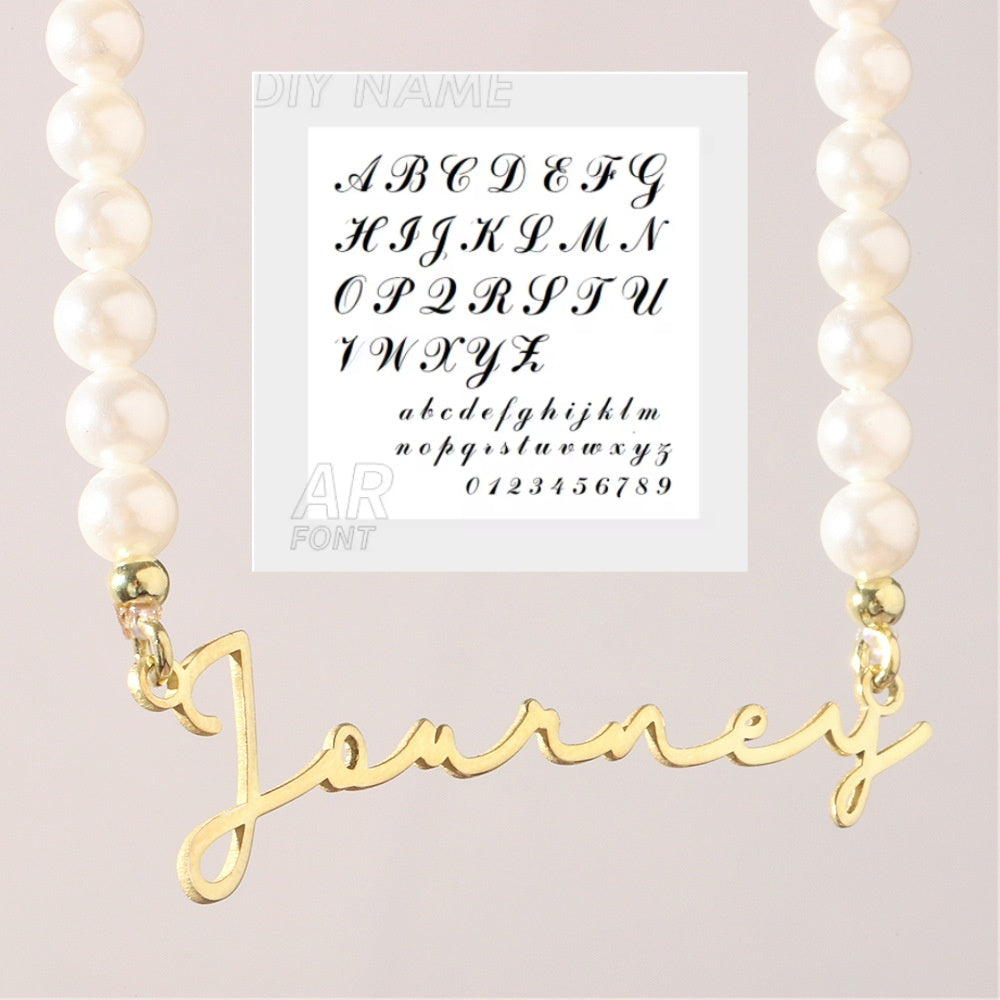 DIY Personalized English Name Design Titanium Steel Necklace