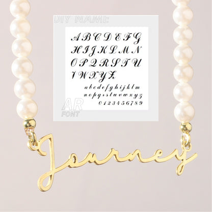 DIY Personalized English Name Design Titanium Steel Necklace