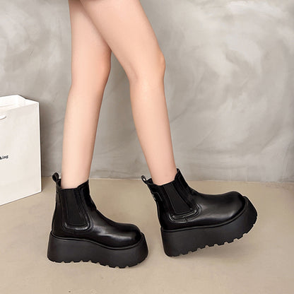 Women's Fashion British-style Chunky-sole Ankle Boots