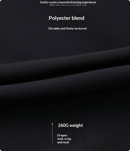Men's Casual Cashew Flower Fake Two Black Shirts