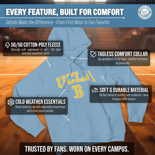 Long Sleeves NCAA Adult Arch & Logo Gameday Unisex Hooded Sweatshirt
