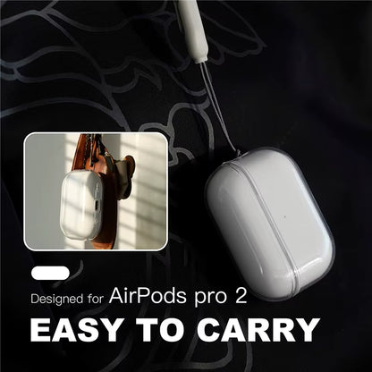 Clear Soft TPU Earphone Case with Lanyard Strap for Airpods Pro 2 3 2025 2Nd Generation Air Pods 3 2 1 4 2024 Cover Accessories