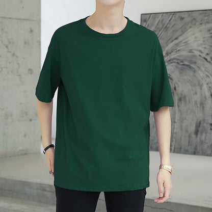 Men's Fashionable Simple Loose Casual Short-Sleeve