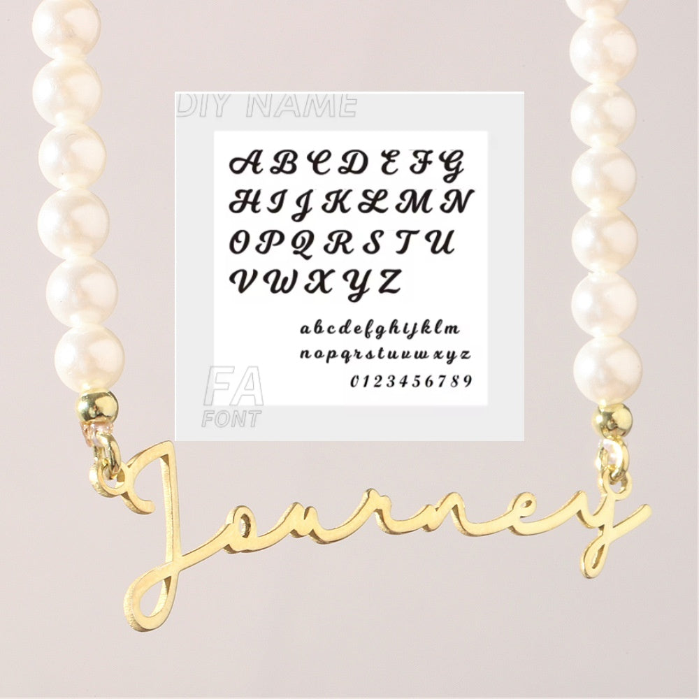 DIY Personalized English Name Design Titanium Steel Necklace