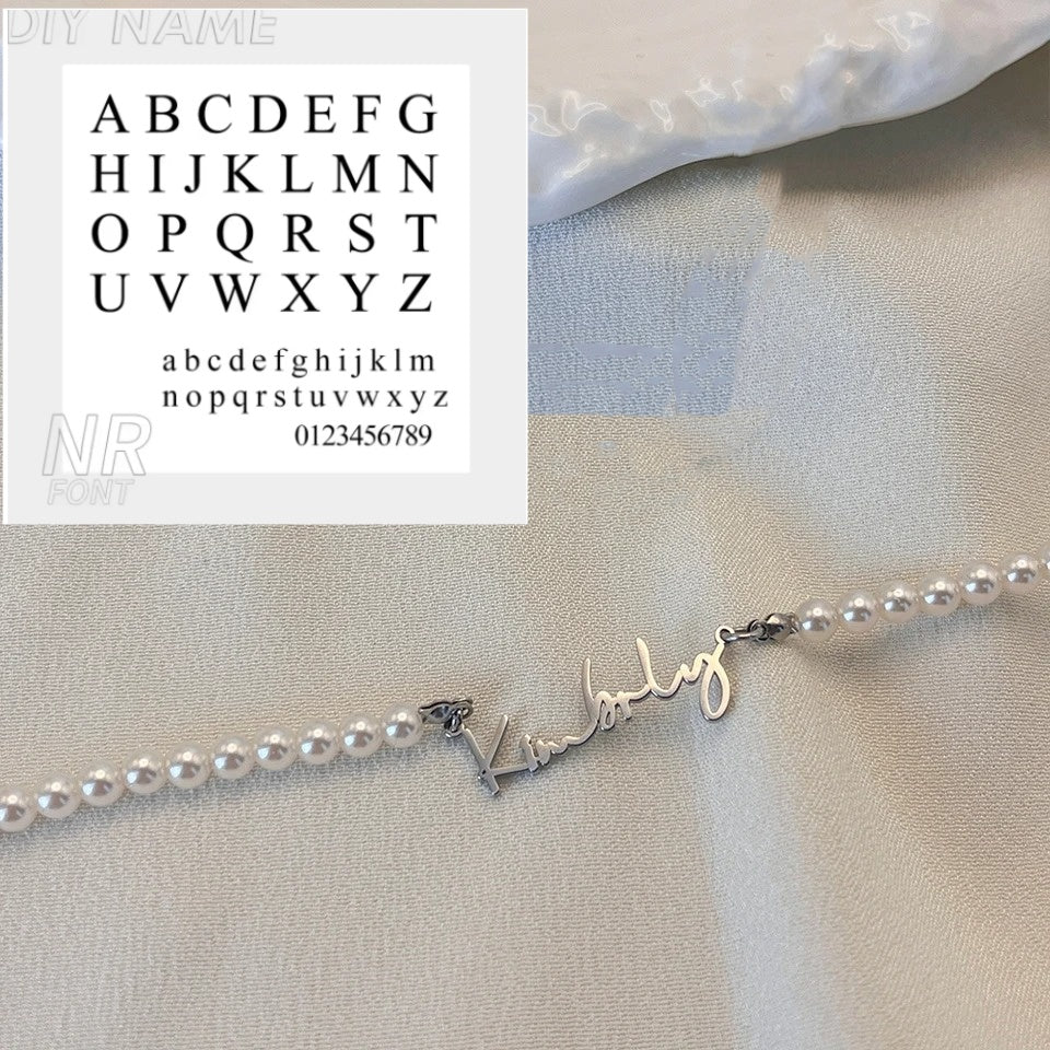 DIY Personalized English Name Design Titanium Steel Necklace