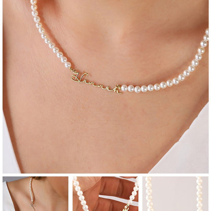 DIY Personalized English Name Design Titanium Steel Necklace
